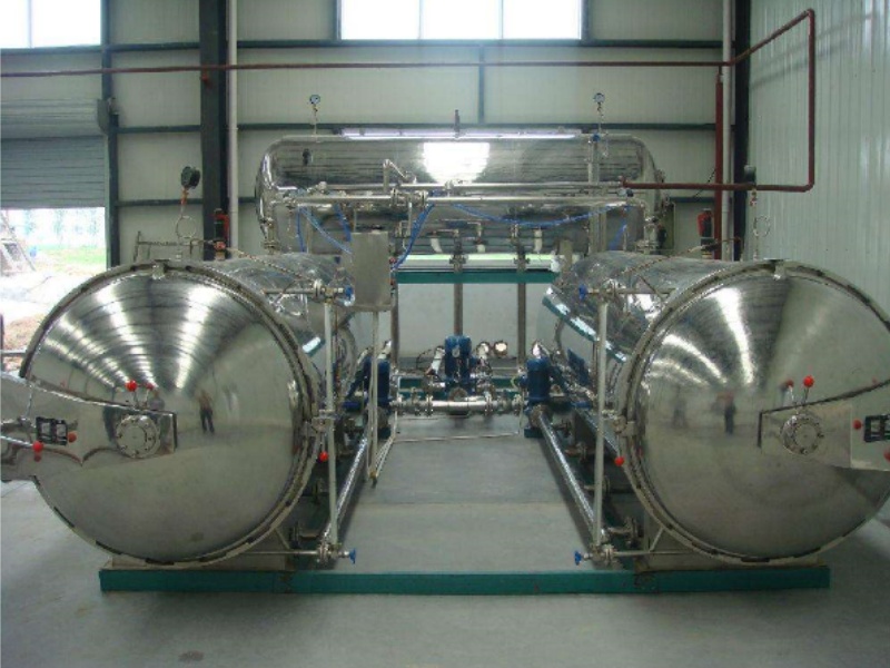 Sistema de esterilización secundaria de leche evaporada.